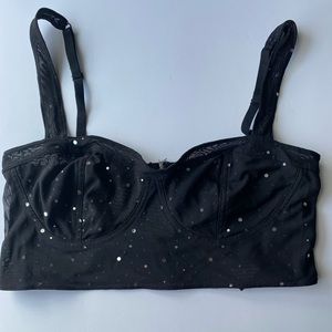 black sparkly crop top